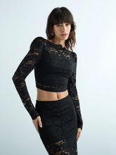 Maija New Autumn/Winter Urban Chic Elegant Black Lace A-Line Skirt, Suitable For Everyday Wea